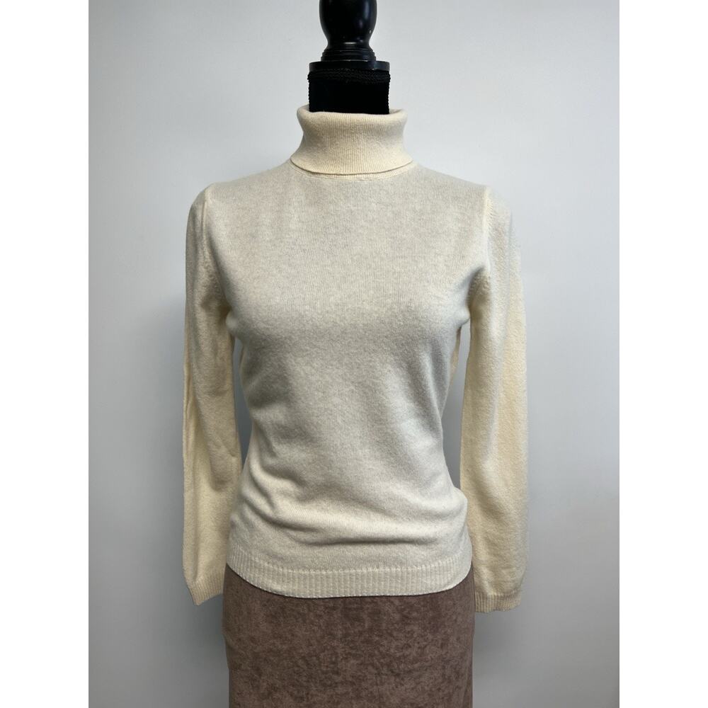 Vintage Benetton Sweater 100% Wool Turtleneck Made In‎ Italy Small Quite Luxury